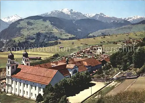 Disentis GR Muster Kloster Piz Vallatscha Piz Pazzola Kat. Disentis