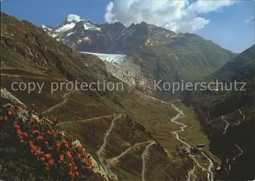 Furkapass Gletsch Grimselpass Rhonegletscher Galenstock / Furka /Rg. Gletsch