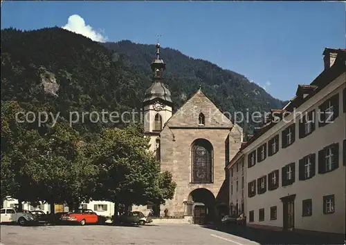 Chur GR Hofplatz mit Hofkirche Kat. Chur