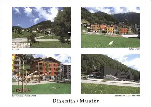 Disentis GR Acletta Reka Dorf Talstation Caischavedra Spielplatz  Kat. Disentis