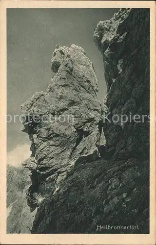 Heilbronner Weg Heilbronnertoerl Rappenseehuette Allgaeuer Alpe Kat. Oberstdorf