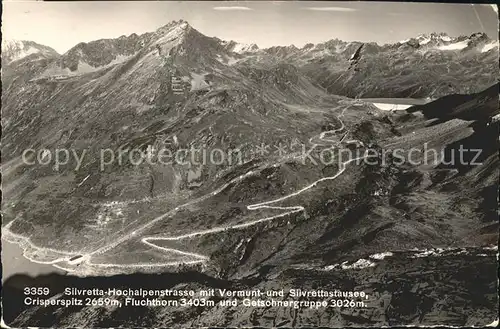 Silvretta Hochalpenstrasse Vermuntsee Silvrettastausee Crisperspitz Fluchthorn Getschnergruppe