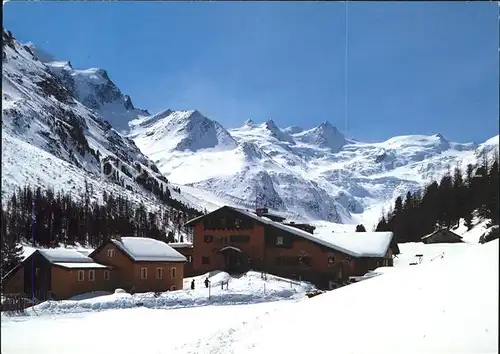 Roseg Gletscher Hotel Roseggletscher mit Sellagruppe Kat. Roseg