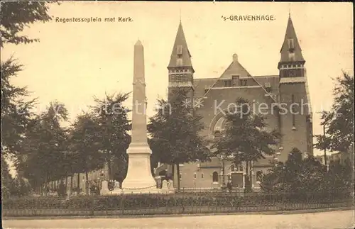 s-Gravenhage Regentesseplein Gedenknaald Kerk / Niederlande /Niederlande