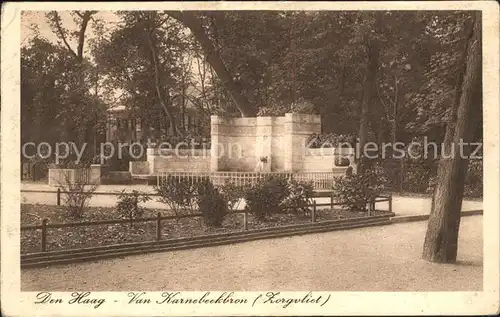 Den Haag Van Karnebeekbron Zorgfliet Monument Kat. s Gravenhage