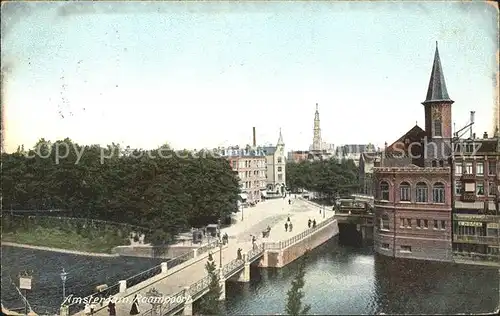 Amsterdam Niederlande Raampoort Bruecke Kat. Amsterdam