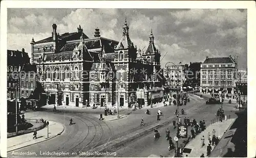 Amsterdam Niederlande Leidscheplein en Stadsschouwburg Kat. Amsterdam