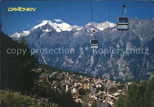 Graechen VS Hannigalpbahn Weisshorn Brunegghorn Bishorn Barrhoerner Kat. Graechen