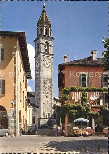 Ascona TI Dorfpartie mit Kirche Kat. Ascona