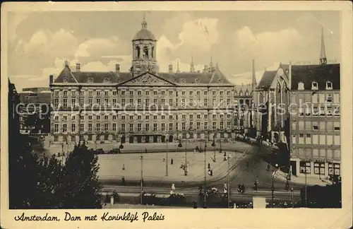 Amsterdam Niederlande Dam Koninkijk Paleis Kat. Amsterdam