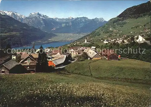 Amden SG mit Walensee und Glarneralpen Kat. Amden