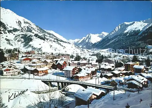 Klosters GR mit Silvrettagruppe Kat. Klosters