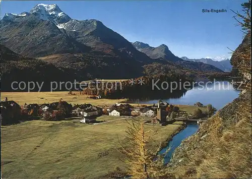 Sils Engadin Graubuenden mit Piz Margna Kat. 