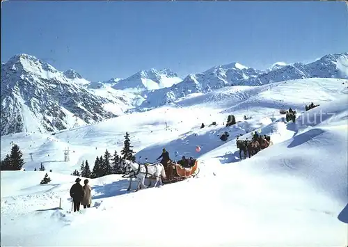 Arosa GR Arlenwald Schlitteda Skigebiet Tschuggen Kat. Arosa