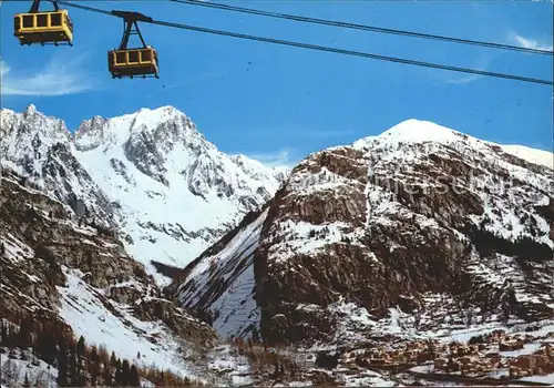 Courmayeur Aosta Funivia Seilbahn Wintersportplatz Kat. Aosta