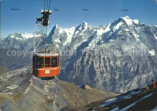 Muerren BE Schilthornbahn Bergbahn Berner Alpen Alpenpanorama Kat. Muerren