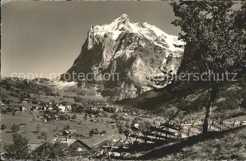 Grindelwald mit Wetterhorn Kat. Grindelwald