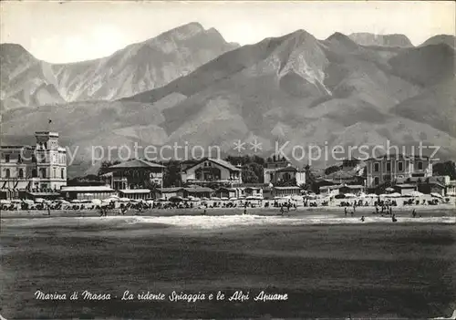 Marina di Massa Spiaggia e le Alpi Apuane Kat. Massa