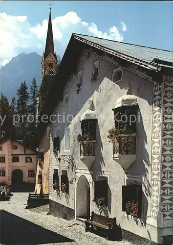 Scuol Tarasp Vulpera Dorfgasse in Scuol Engadinerhaus / Scuol /Bz. Inn