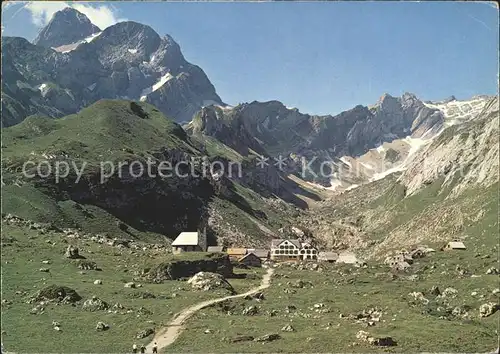 Meglisalp mit Altmann Rotsteinpass Lisengrat / Altmann /Rg. Saentis