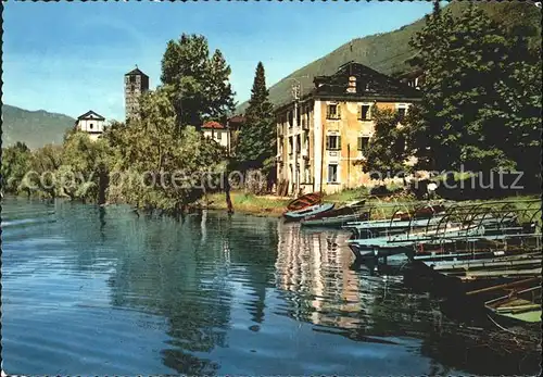 Rivapiana Lago Maggiore Il porto e la Chiesa di S Quirico