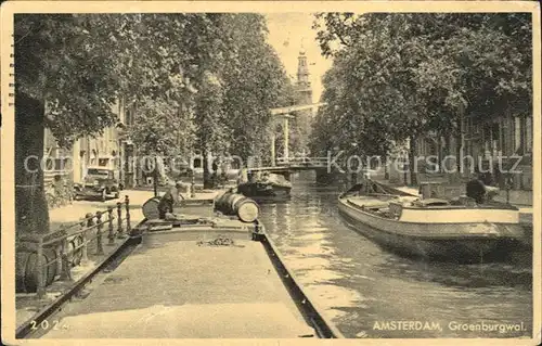 Amsterdam Niederlande Groenburgwal Kat. Amsterdam