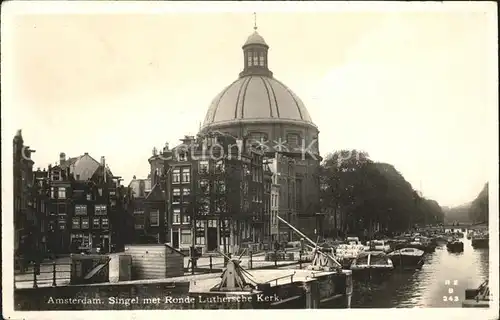 Amsterdam Niederlande Singel Ronde Luthersche Kerk Kat. Amsterdam