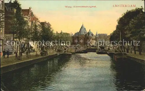 Amsterdam Niederlande Waag Kloventersburgwal Kat. Amsterdam