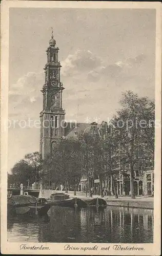 Amsterdam Niederlande Prinsengracht Westertoren Kat. Amsterdam