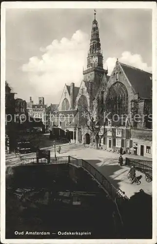 Amsterdam Niederlande Oudekerksplein Kat. Amsterdam