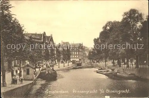 Amsterdam Niederlande Prinsengracht Bloemgracht Kat. Amsterdam