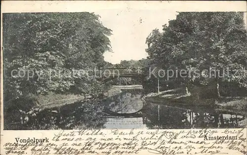 Amsterdam Niederlande Vondelpark Kat. Amsterdam