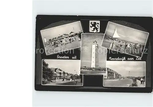 Noordwijk aan Zee  Strand Leuchtturm Kat. Noordwijk