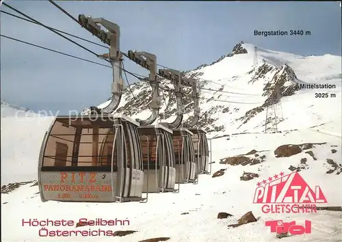 Pitztal Seilbahn Bergstation Mittelstation Kat. Oesterreich