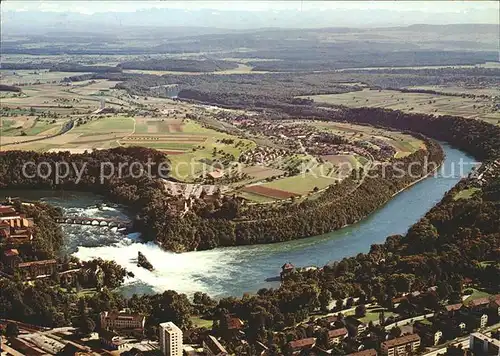 Neuhausen Rheinfall Fliegeraufnahme Kat. Schaffhausen