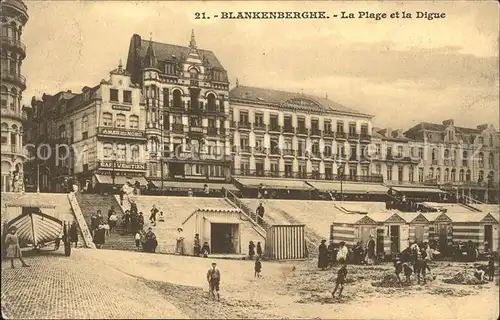 Blankenberghe Plage et la Digne Kat. 