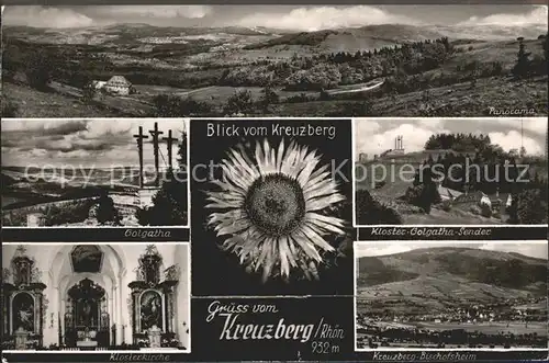 Kreuzberg Rhoen Panorama Golgatha Kloster Sender Klosterkirche Bischofsheim Kat. Gersfeld (Rhoen)