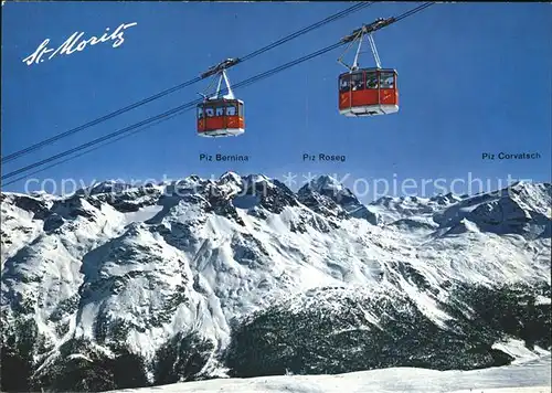 St Moritz GR Luftseilbahn Corviglia Piz Nair Kat. St Moritz