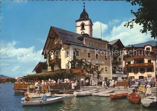 St Wolfgang Wolfgangsee Bootsanlegestelle Hotel Weisses Roessl