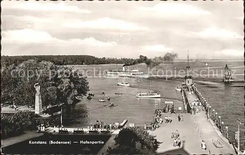 Konstanz Bodensee Hafen Seebruecke Kat. Konstanz