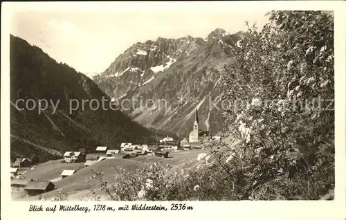 Mittelberg Kleinwalsertal Widderstein Kat. Oesterreich