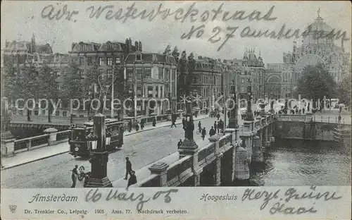 Amsterdam Niederlande Hoogesluis Strassenbahn Kat. Amsterdam