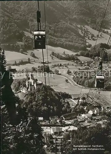 Kampenwand Chiemgau Seilbahn mit Schloss Hohenaschau Kat. Aschau i.Chiemgau