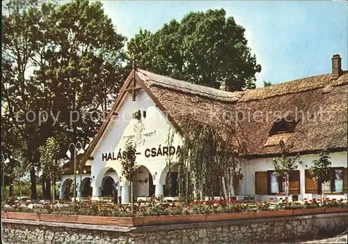 Keszthely Halaszcsarda Fischerschenke Restaurant Kat. Balaton Plattensee