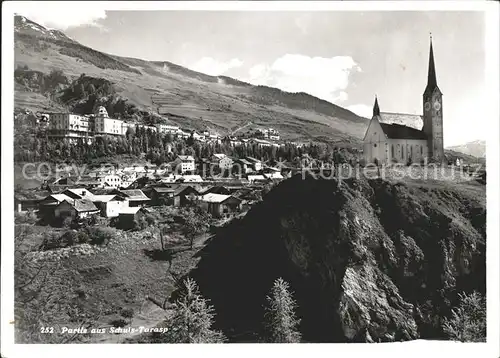 Schuls Tarasp Dorfpartie Kirche / Tarasp /Bz. Inn