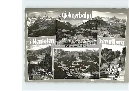 Vorarlberg Golmerbahn im Montafon Teilansichten / Bregenz /Rheintal-Bodenseegebiet