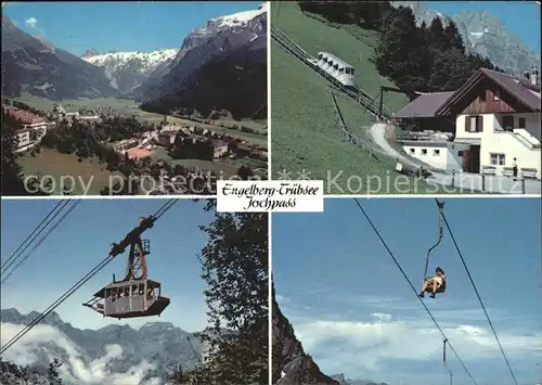 Engelberg OW Truebsee Jochpass Panorama Bergbahn Seilbahn Sessellift Kat. Engelberg