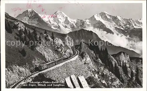 Schynige Platte Bahn Eiger Moench Jungfrau Kat. Eisenbahn