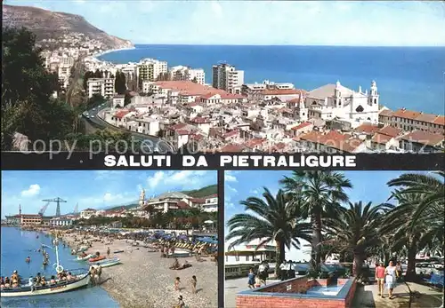 Pietraligure Panorama Riviera delle Palme Strand Kat. Italien