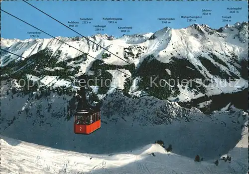 Mittelberg Kleinwalsertal Walmendingerhorn Bahn Wintersportplatz Alpenpanorama Kat. Oesterreich